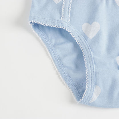 Girls Multicolor Hearts Underwear Set ( 3 Pieces )
