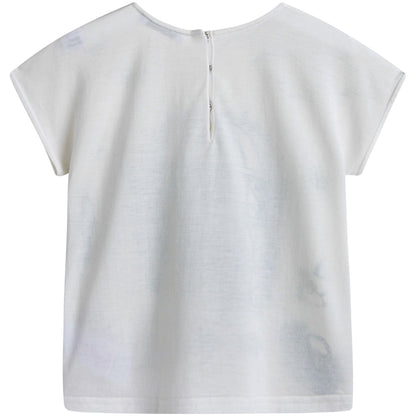 Baby Girls White & Green 'Botanical Garden' Print T-Shirt