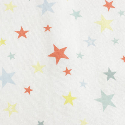 男婴白色星星棉连体衣