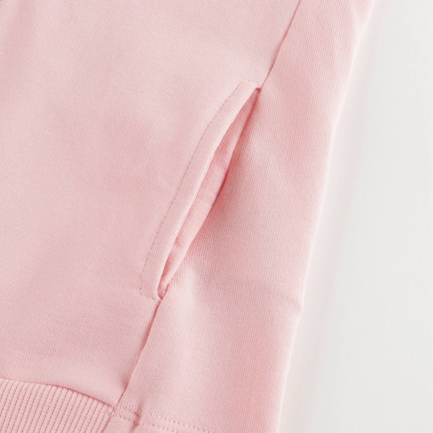 女婴粉色Logo棉连帽衫