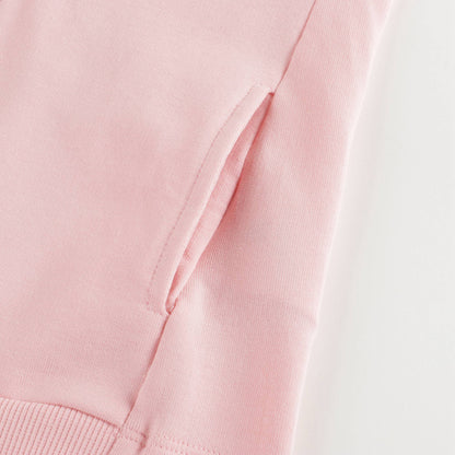 女婴粉色Logo棉连帽衫
