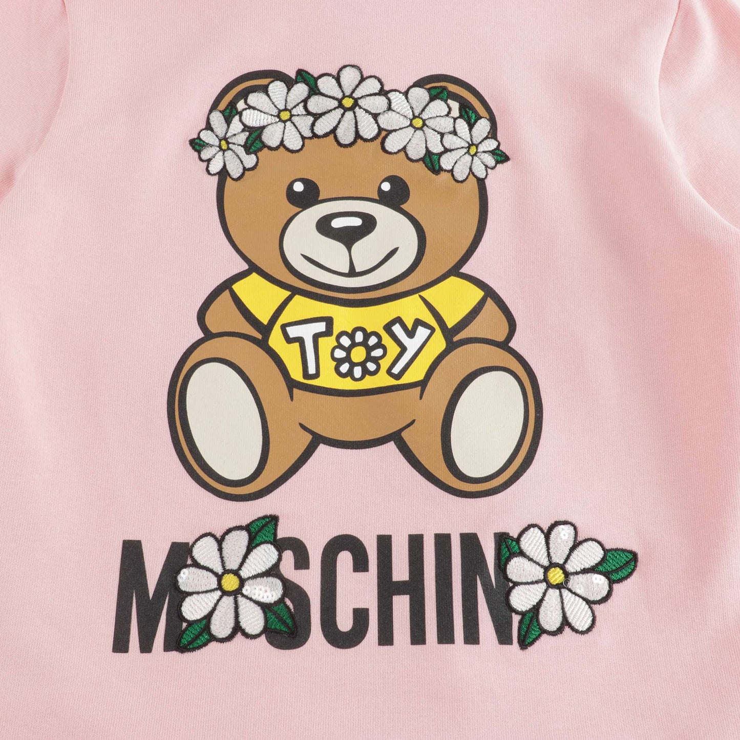 女婴粉色Logo棉连帽衫