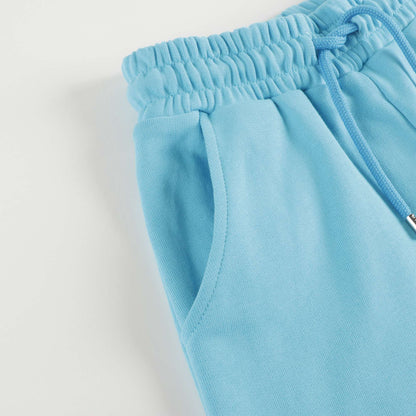 女童蓝色Logo羊毛短裤
