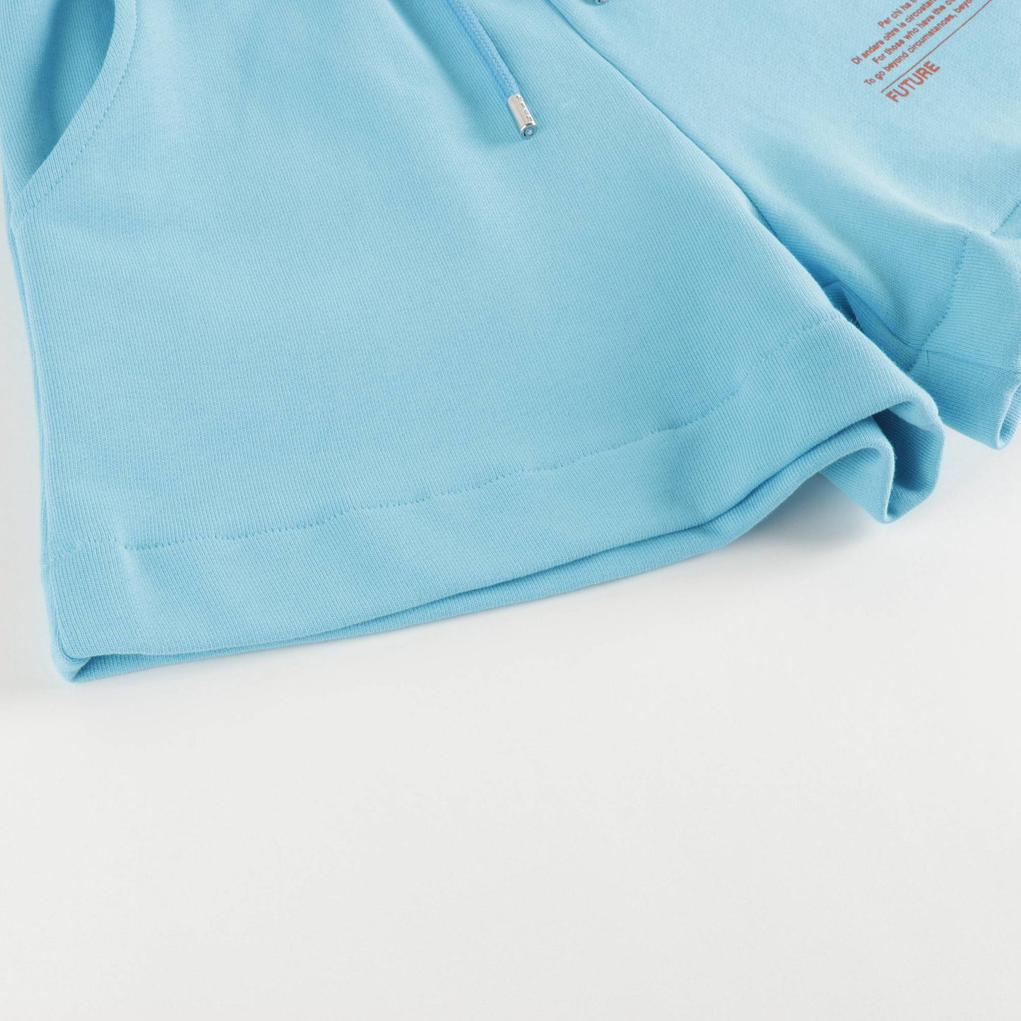 女童蓝色Logo羊毛短裤