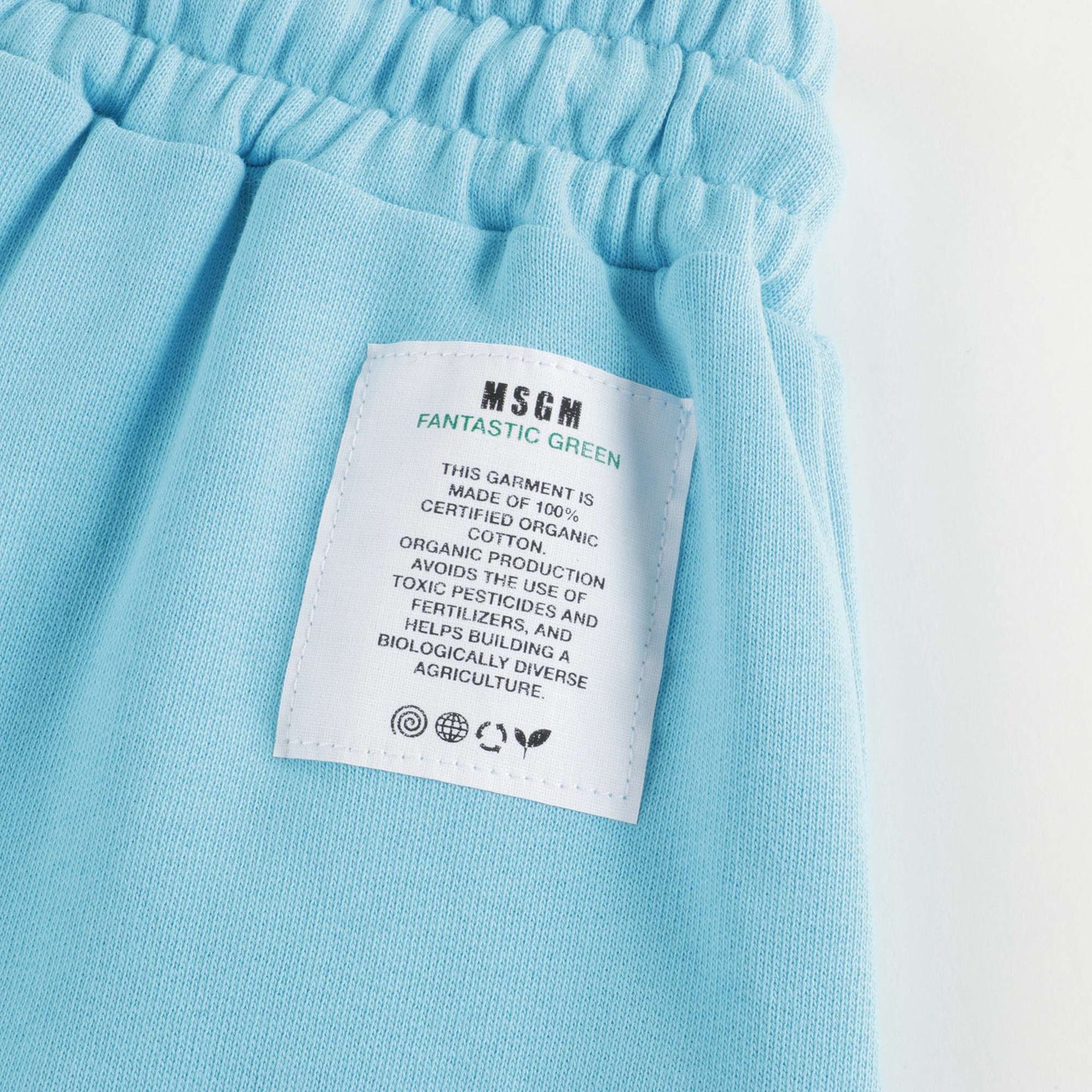 女童蓝色Logo羊毛短裤