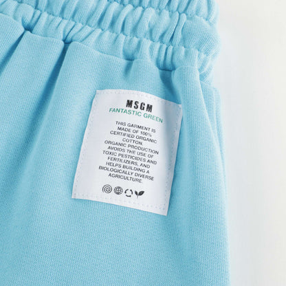 女童蓝色Logo羊毛短裤