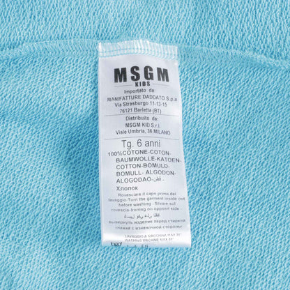 女童蓝色Logo羊毛短裤