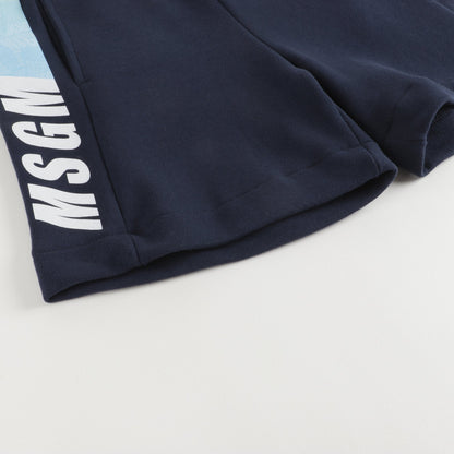 男童黑色Logo棉短裤