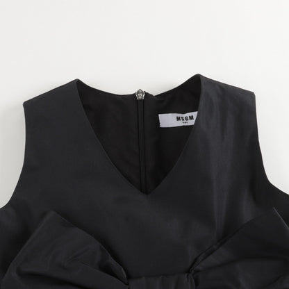 Girls Black Taffeta Dress