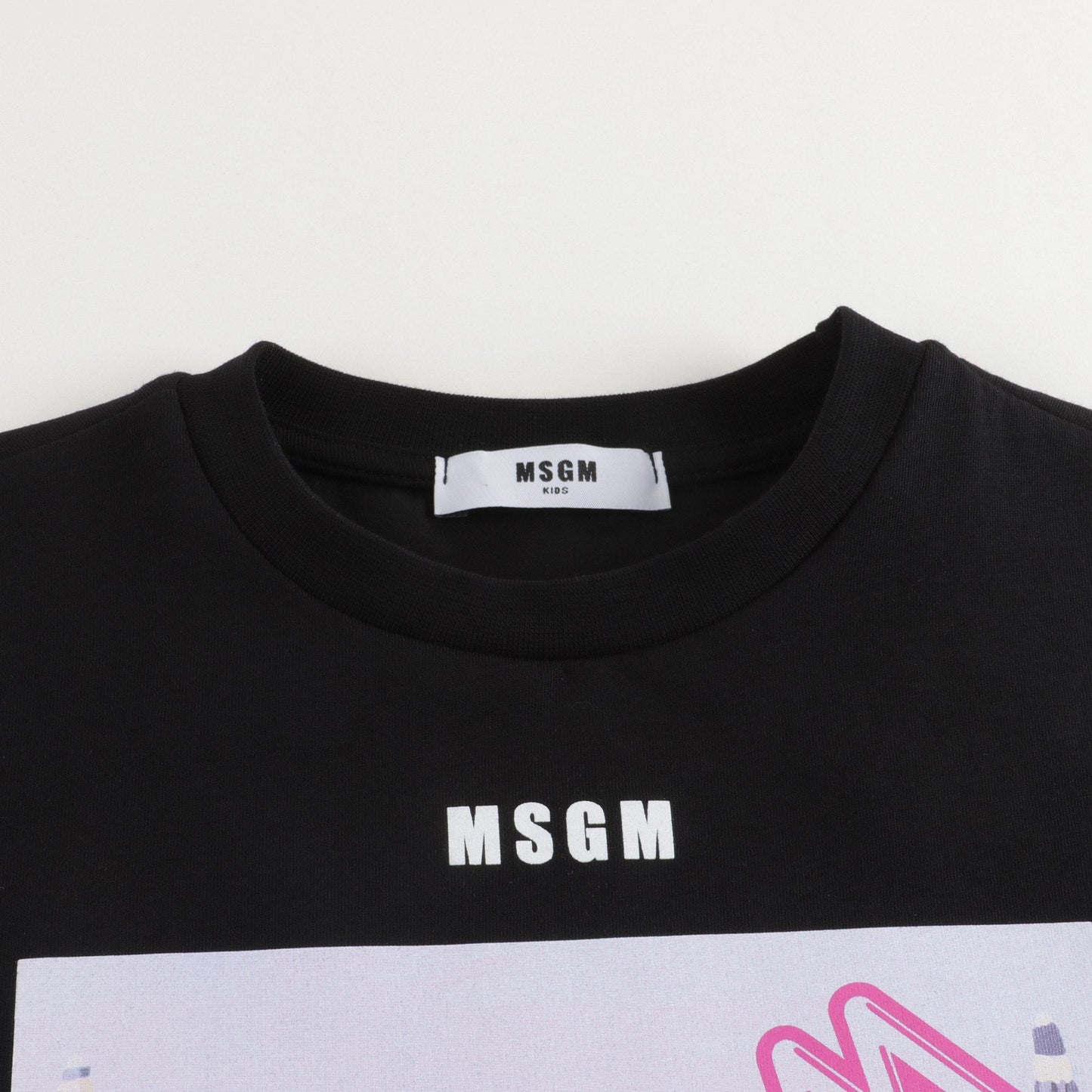 女童黑色Logo棉连衣裙