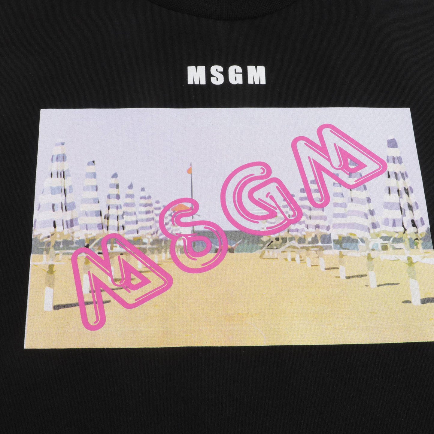 女童黑色Logo棉连衣裙