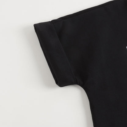 女童黑色Logo棉连衣裙