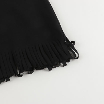 女童黑色Logo棉连衣裙