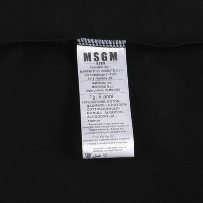 女童黑色Logo棉连衣裙