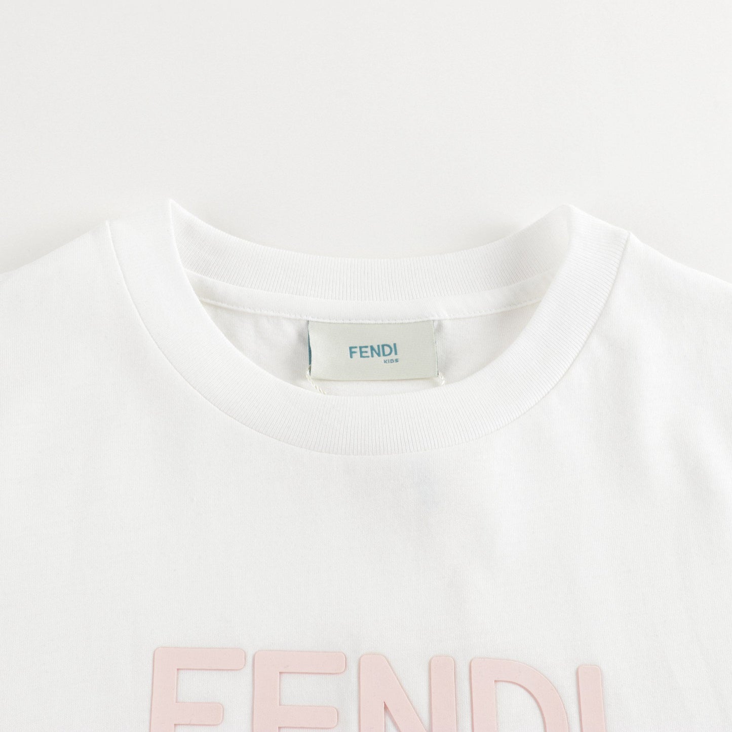 Girls White Logo Cotton Dress