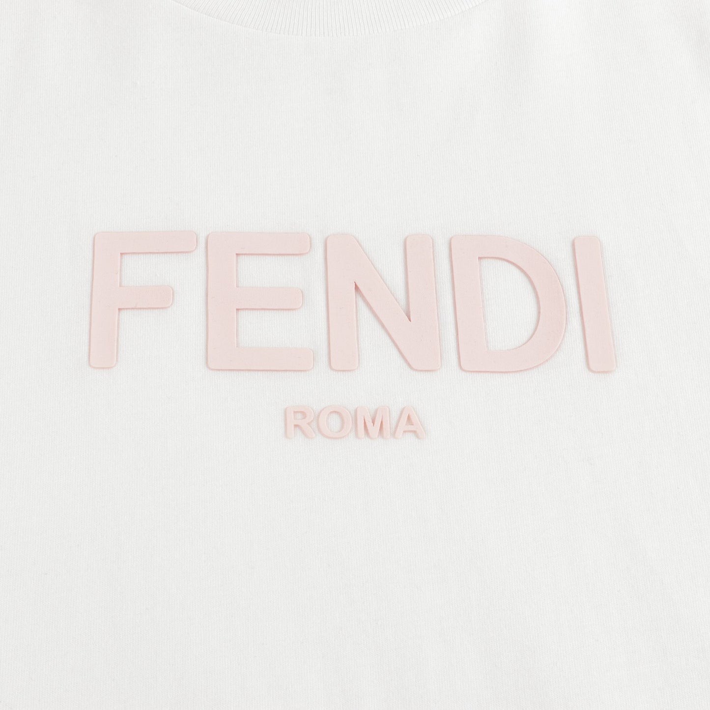 Girls White Logo Cotton Dress