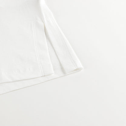 Girls White Logo Cotton Dress