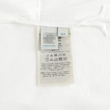 Girls White Logo Cotton Dress