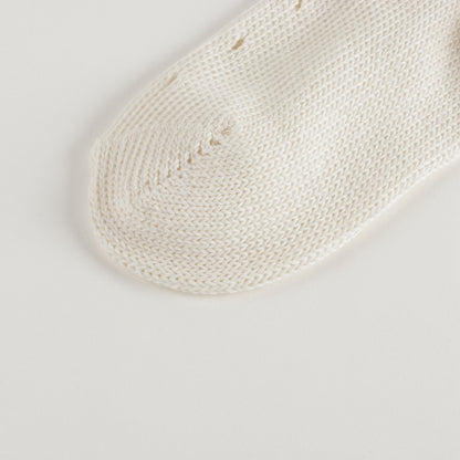 Girls White GG Cotton Short Socks