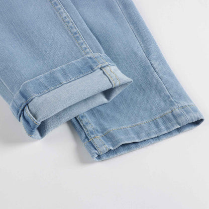 Girls Light Blue Cotton Trousers