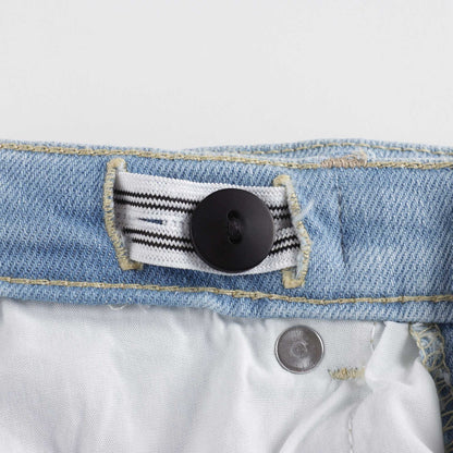 Girls Light Blue Cotton Trousers