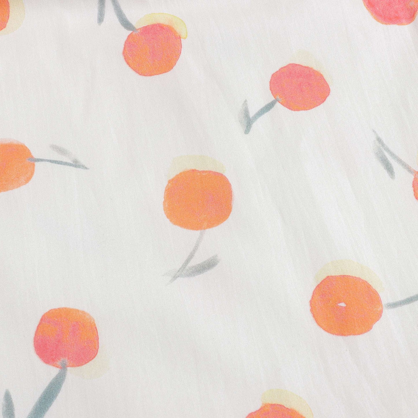 女童白色樱桃印花棉短裙