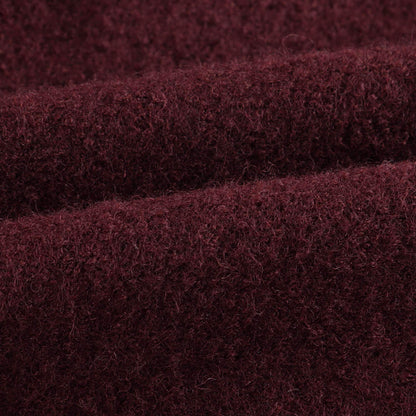 女童深红色羊毛夹克