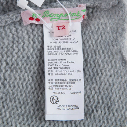女童灰色针织帽子