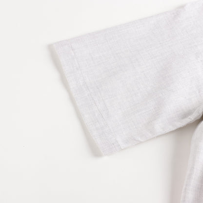 女童浅灰色刺绣棉连衣裙