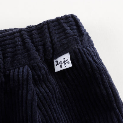 女童蓝色丝绒长裤