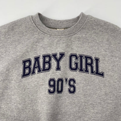 女童灰色Logo棉背心