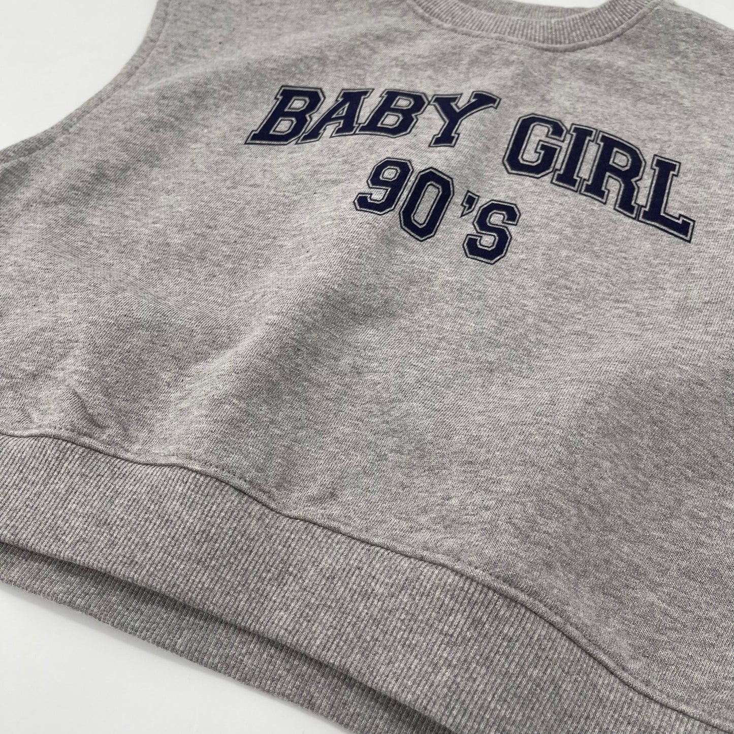 女童灰色Logo棉背心