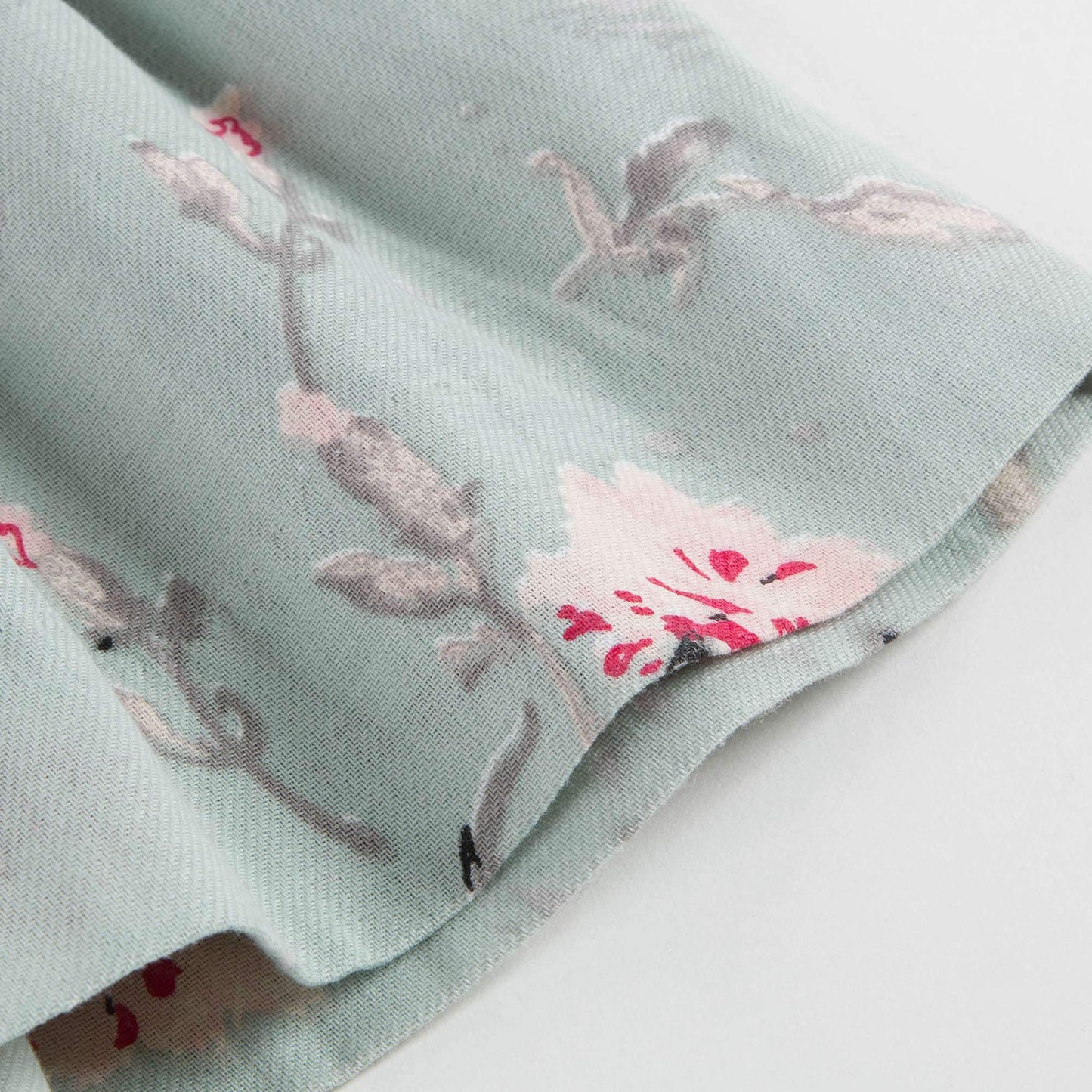 女童蓝色碎花连衣裙