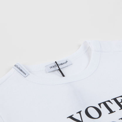 Baby Boys Dark White Pringting Cotton T-shirt
