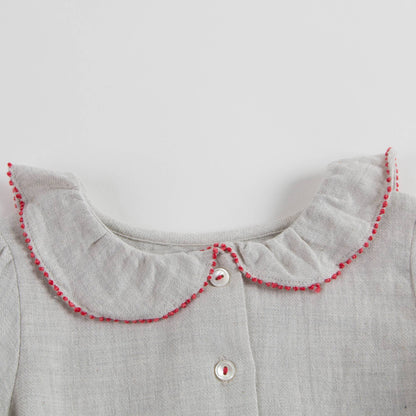 女小童灰色衬衫
