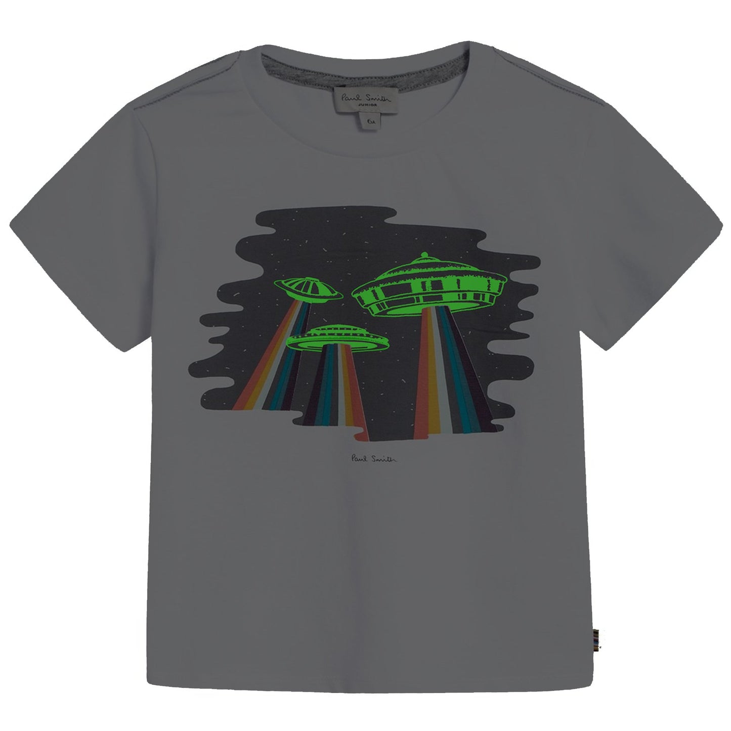 Boys White "UFO" Printed T-shirt