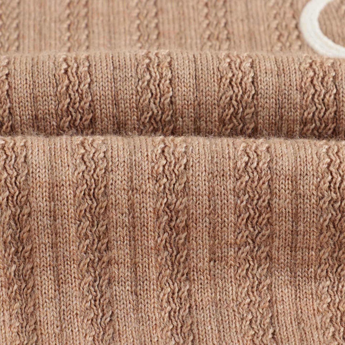 Boys & Girls Camel GG Knit Wool Turtleneck