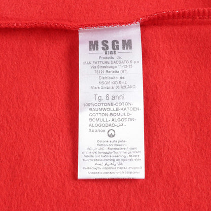 Boys Red Cotton Sweatshirt