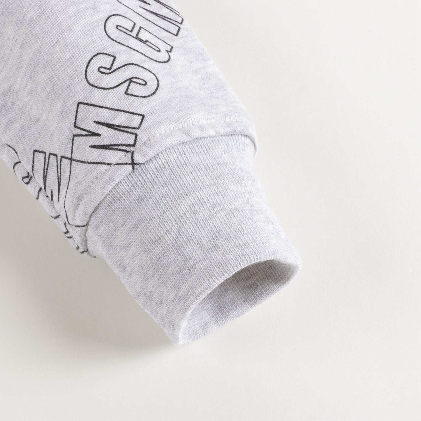 Boys Light Melange Grey Cotton Sweatshirt
