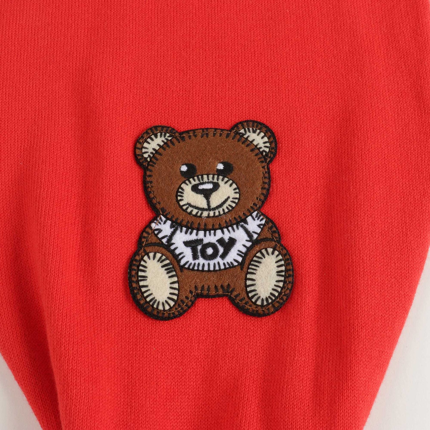 儿童红色泰迪熊小熊围巾