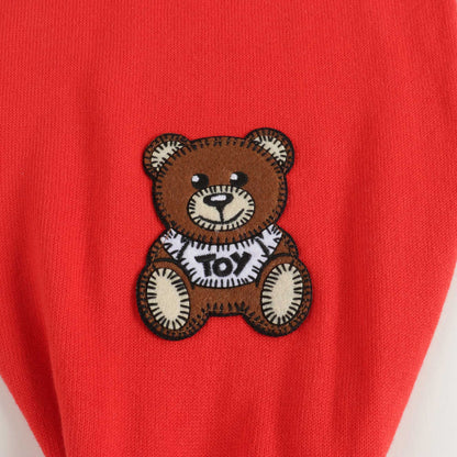 儿童红色泰迪熊小熊围巾