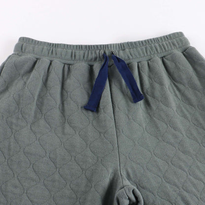 男童灰绿色棉长裤