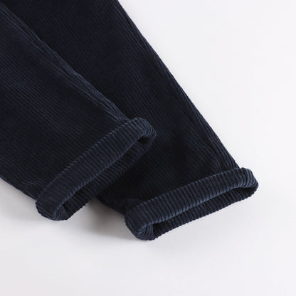 儿童黑色灯芯绒长裤