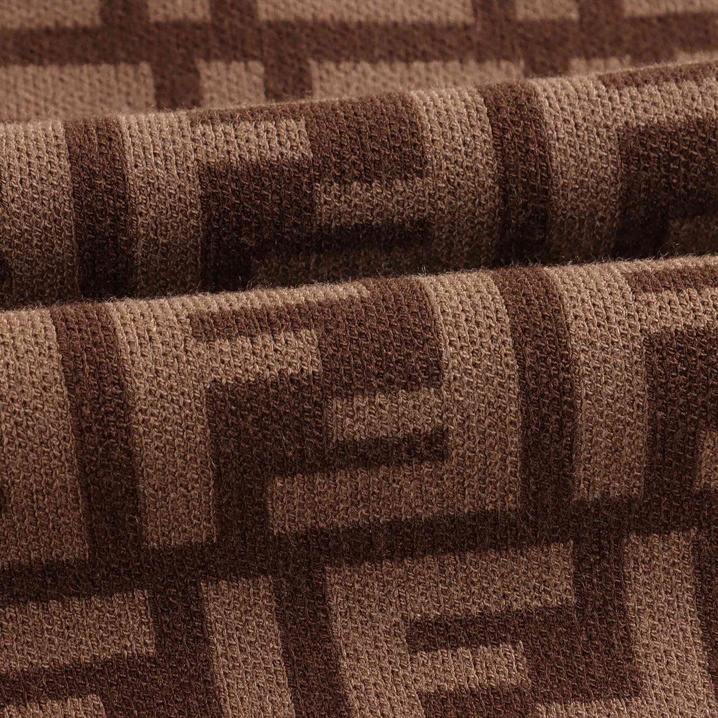 女童棕色FF针织短裙