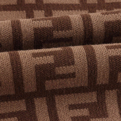 女童棕色FF针织短裙