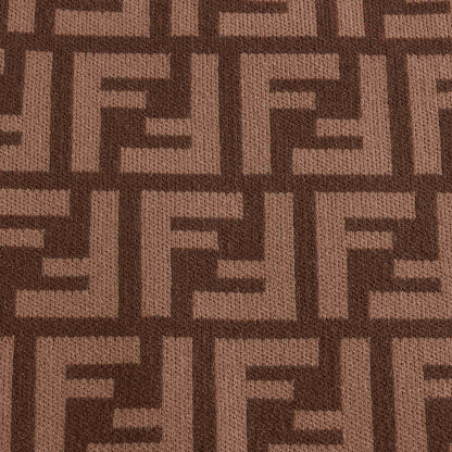 女童棕色FF针织短裙