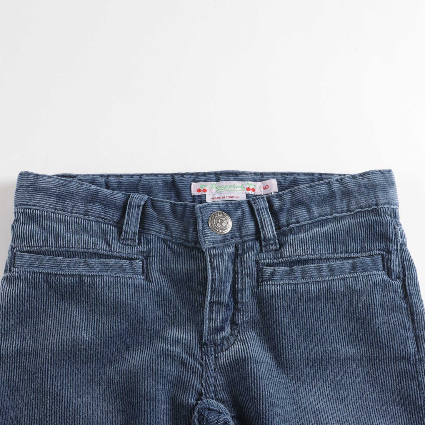 女童深蓝色丝绒长裤