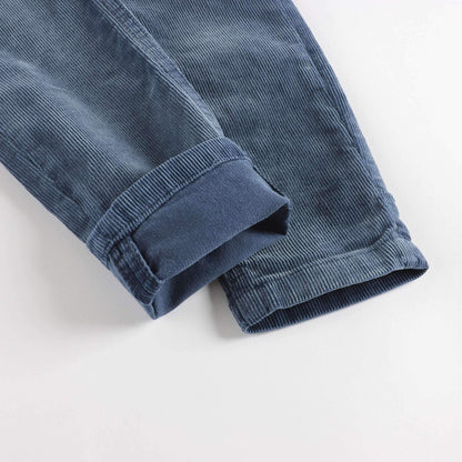 女童深蓝色丝绒长裤