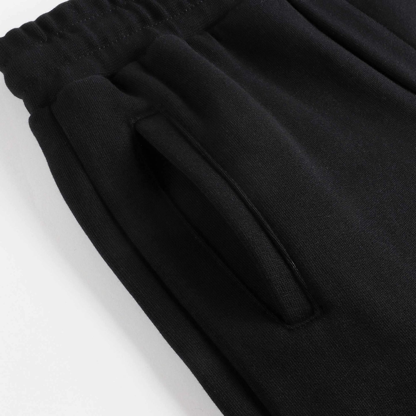 儿童黑色Logo棉长裤