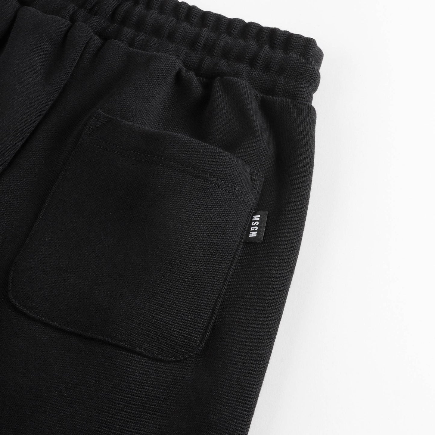 儿童黑色Logo棉长裤